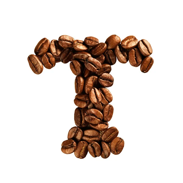 Coffee alphabet letter — Stock Photo, Image