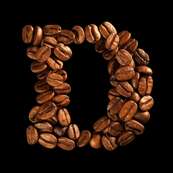 Coffee alphabet letter — Stock Photo, Image