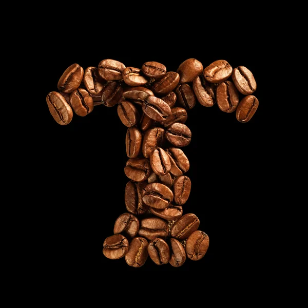 Coffee alphabet letter — Stock Photo, Image