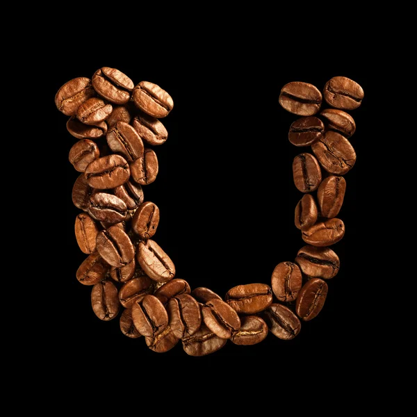 Coffee alphabet letter — Stock Photo, Image