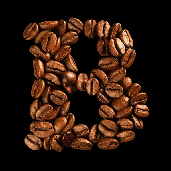 Kávé ábécé levél — Stock Fotó