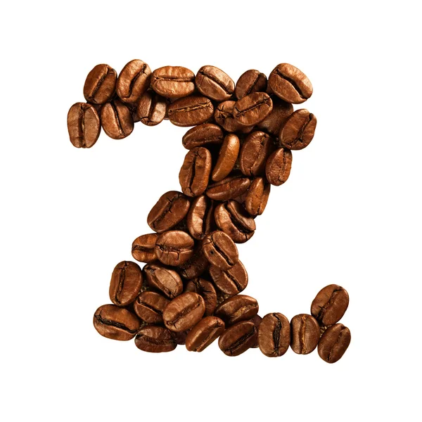 Coffee alphabet letter — Stock Photo, Image