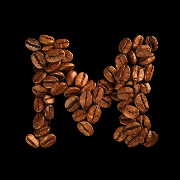 Coffee alphabet letter — Stock Photo, Image