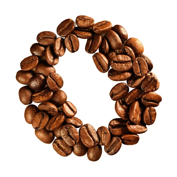 Kaffe alfabetet letter — Stockfoto