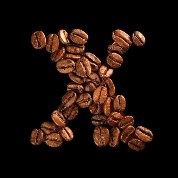 Coffee alphabet letter — Stock Photo, Image