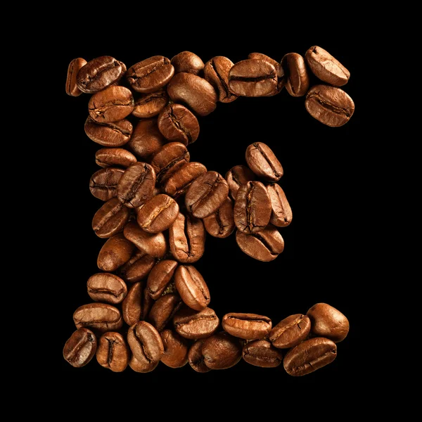 Coffee alphabet letter — Stock Photo, Image