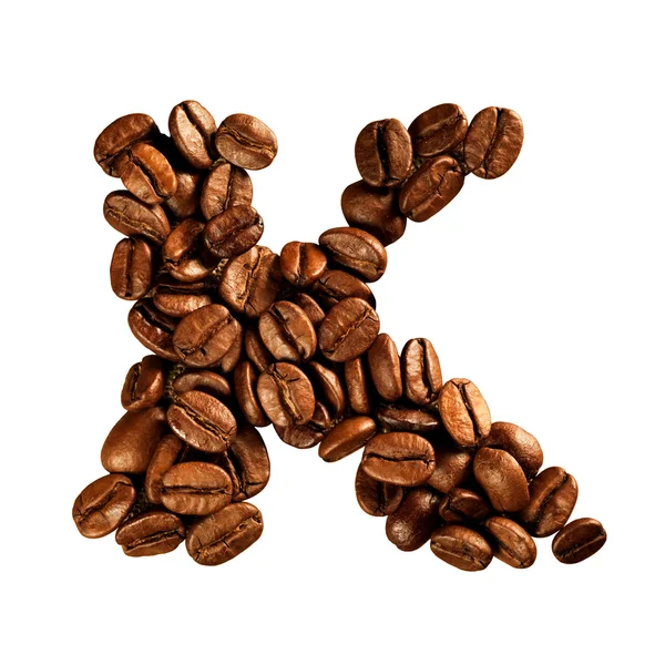 Coffee alphabet letter — Stock Photo, Image