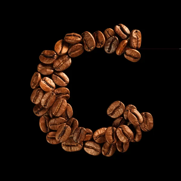 Coffee alphabet letter — Stock Photo, Image