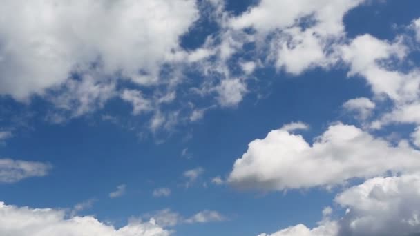 Cielo azul con nubes blancas — Vídeos de Stock