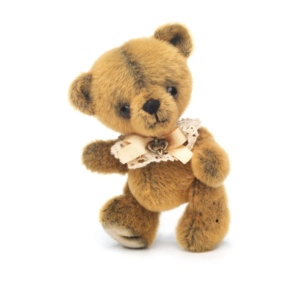Teddy bear in classic vintage style isolated on white background Royalty Free Stock Images