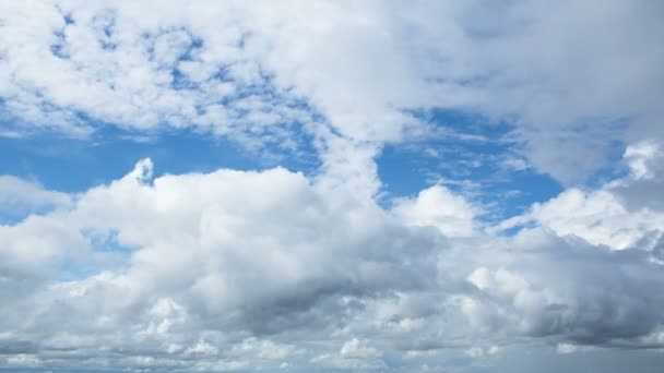 Cielo azul con nubes blancas — Vídeos de Stock