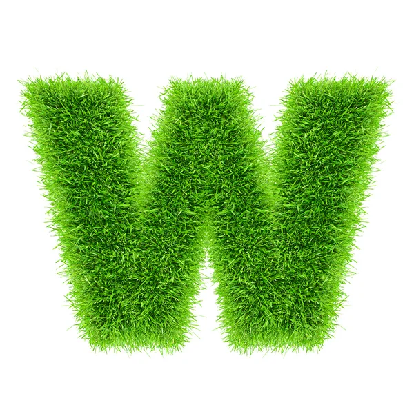 Písmeno abecedy trávy — Stock fotografie