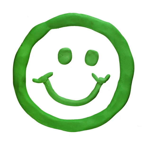 Plastelina uśmiechniętą twarz — Zdjęcie stockowe