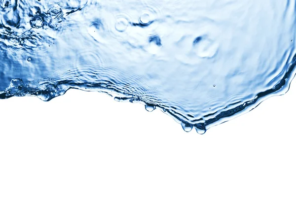 Stropire de apă albastră izolată pe fundal alb — Fotografie, imagine de stoc