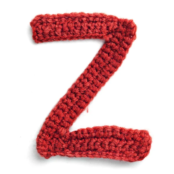 Letter of knit alphabet — Stock Photo, Image