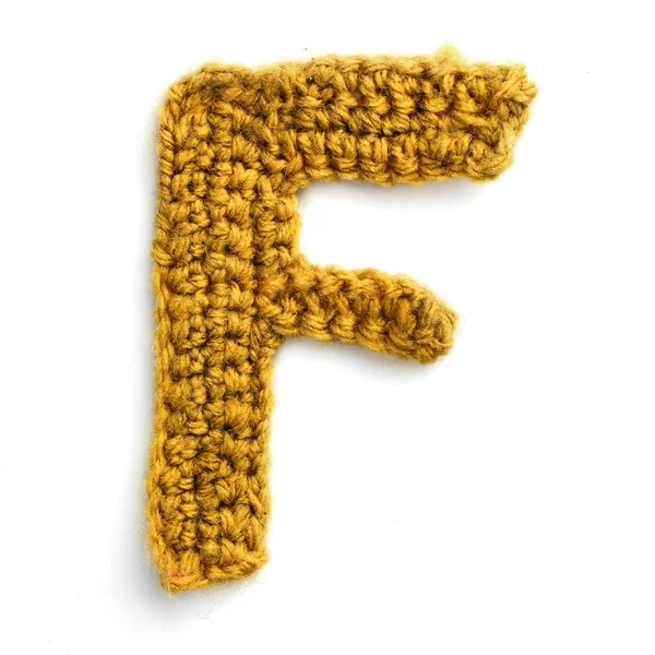 Letter of knit alphabet — Stock Photo, Image