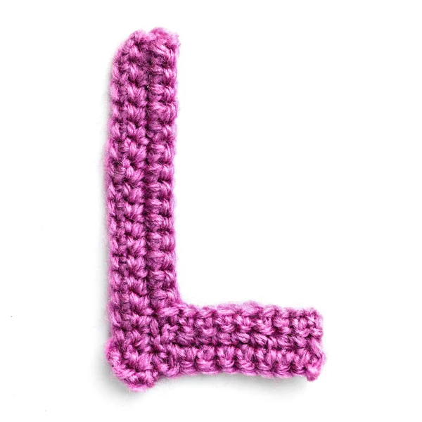 Letter of knit alphabet — Stock Photo, Image