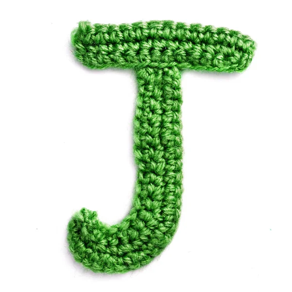 Letter of knit alphabet — Stock Photo, Image