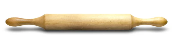 Domestic kitchen rolling pin made of wood. — Stock Photo, Image