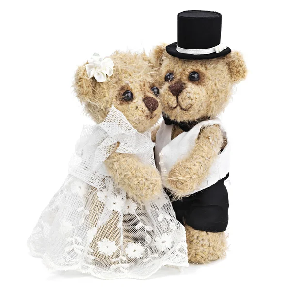 Peluche oso boda pareja —  Fotos de Stock