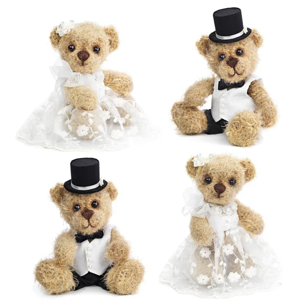 Teddy urso casamento casal — Fotografia de Stock