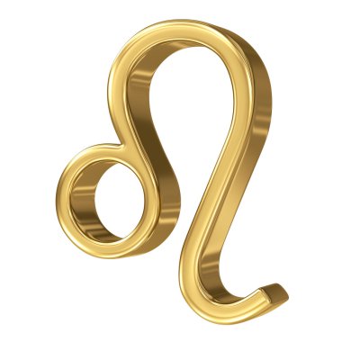 Horoscope: golden sign of the zodiac - Leo clipart