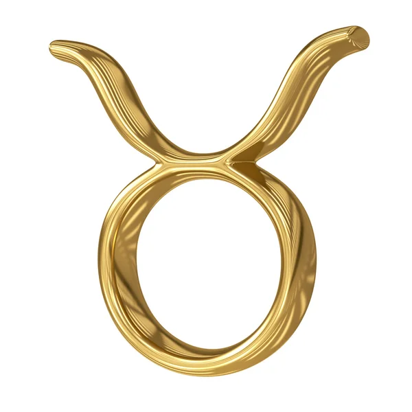 Horoscope: golden sign of the zodiac - Taurus — Stock Photo, Image
