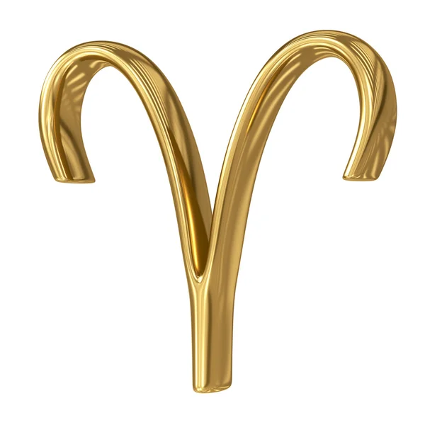 Horoscope: golden sign of the zodiac - Aries — Stock Photo, Image