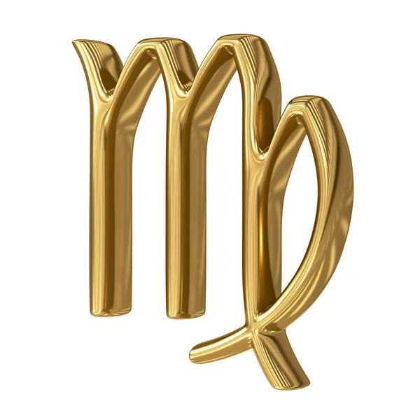 Гороскоп: золотой знак зодиака - Дева — стоковое фото