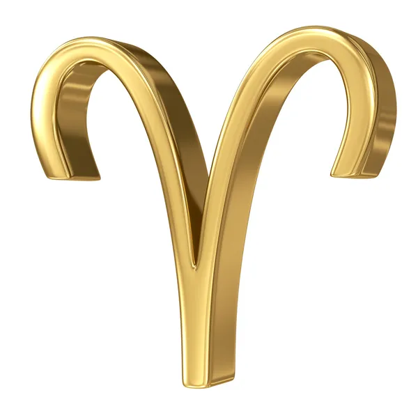 Horoscope: golden sign of the zodiac - Aries — Stock Photo, Image