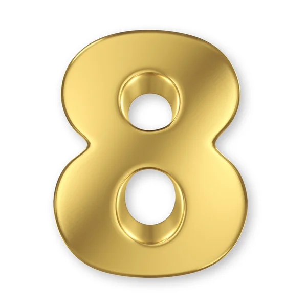 3d golden number collection - 8 — Stock Photo, Image