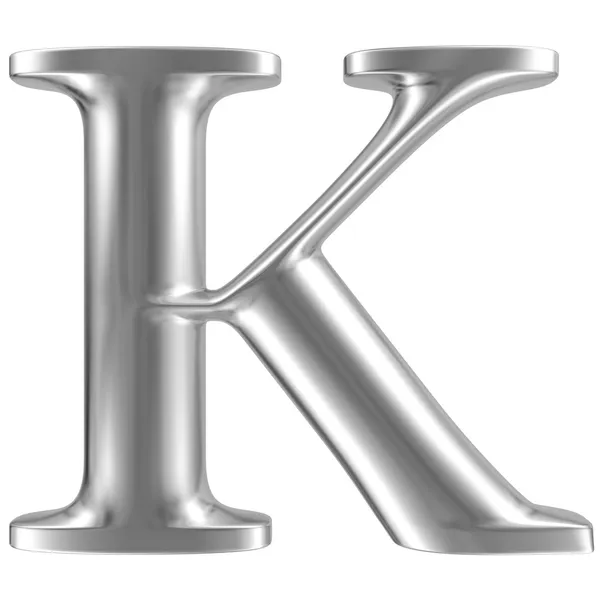 Carattere Aluminium letter K — Foto Stock