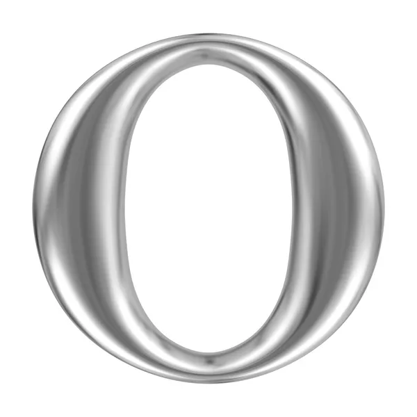 Aluminium font letter O — Stock Photo, Image