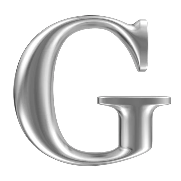 Aluminium font letter G — Stock Photo, Image