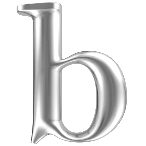 Carattere in alluminio lorewcase letter b — Foto Stock