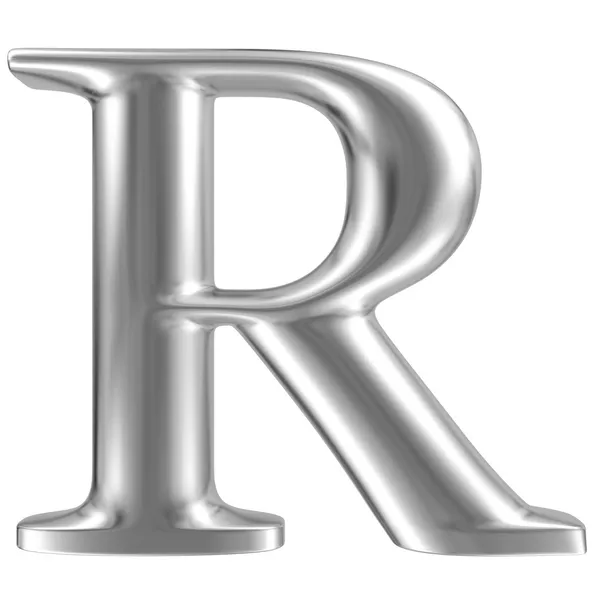 Carattere Aluminium letter R — Foto Stock