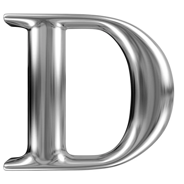 Metal Letter D from chrome solid alphabet. — Stock Photo © smaglov ...