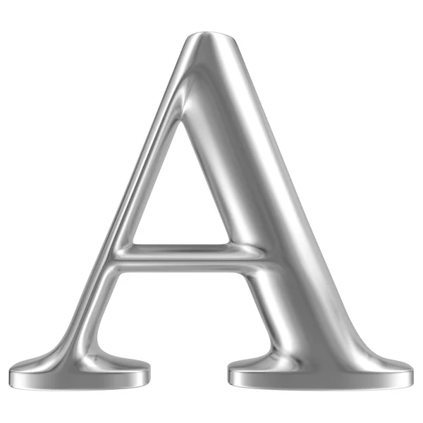 Алюмінієвий шрифт літери А — стокове фото