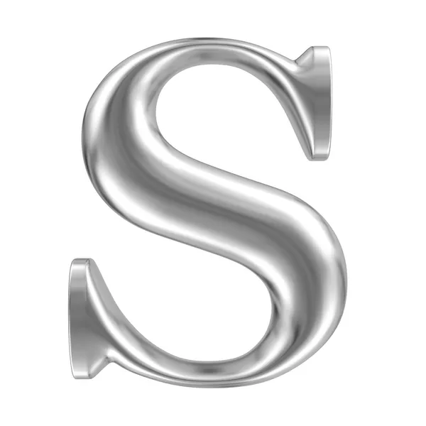 Carattere Aluminium letter S — Foto Stock