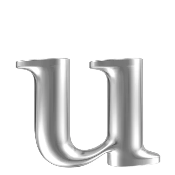 铝字体 lorewcase 字母 u — 图库照片