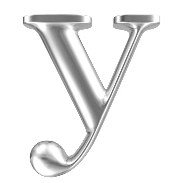 Aluminiowe czcionki lorewcase litera y — Zdjęcie stockowe