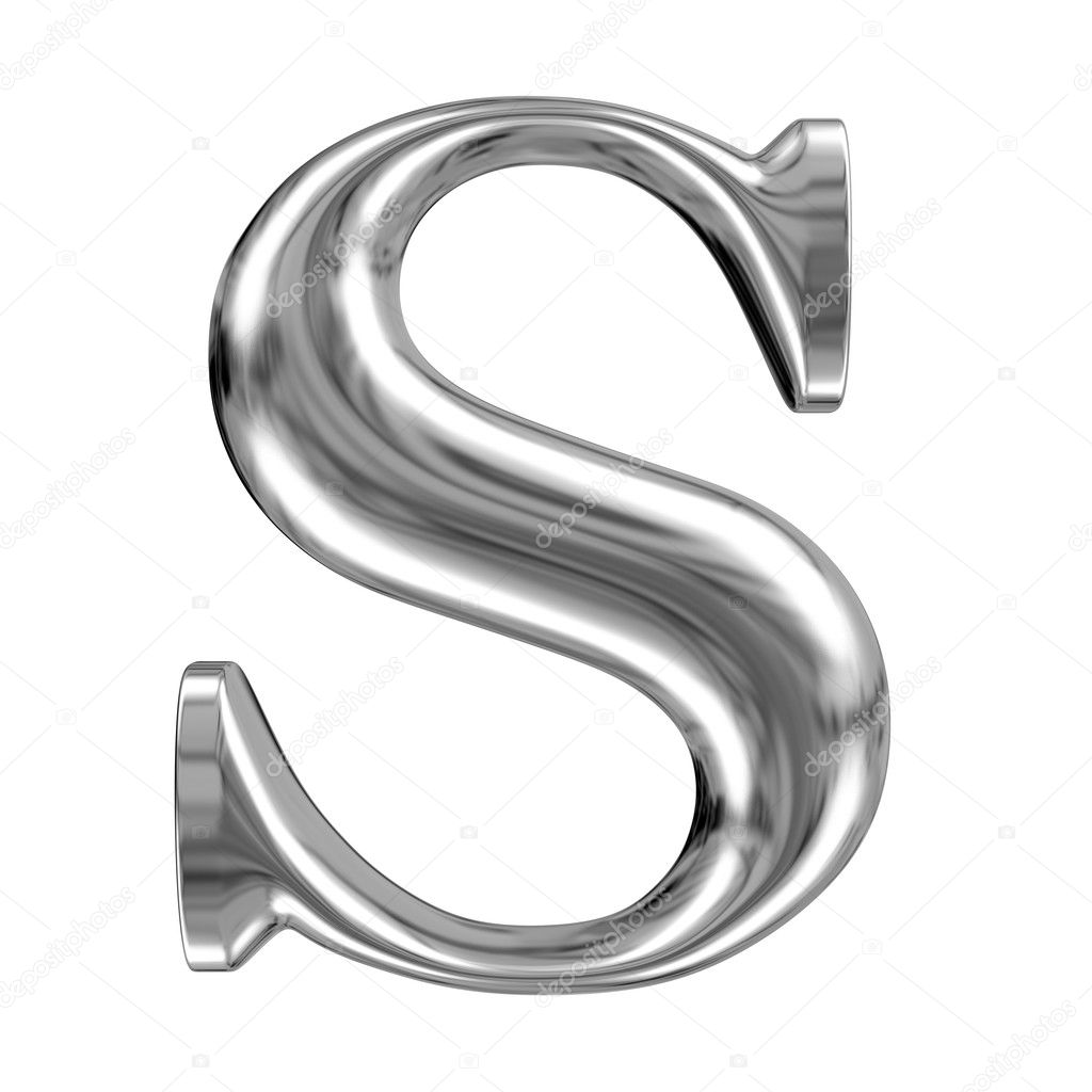 Metal Letter S From Chrome Solid Alphabet Stock Photo By ©smaglov 34329663