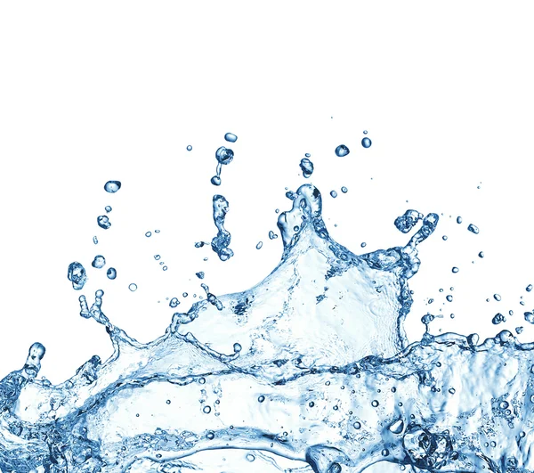 Blauer Wasserspritzer — Stockfoto