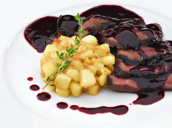 Sliced duck breast meat — Stock Photo, Image