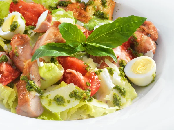Tasty healthy Caesar salad — Stock Photo, Image