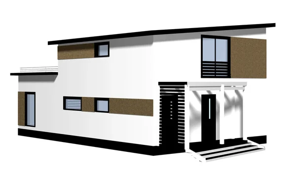 O projeto de casa residencial. Imagem 3D . — Fotografia de Stock