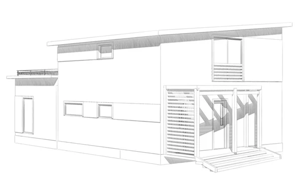 住宅项目。3d 图像. — 图库照片