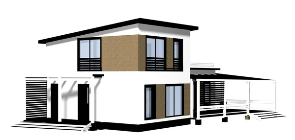 Проект жилого дома. 3D изображение . — стоковое фото