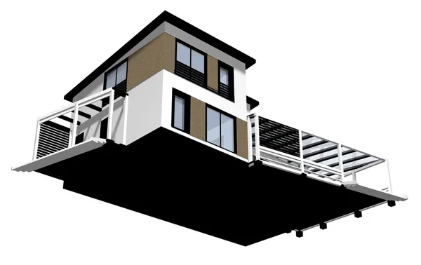 Проект житлового будинку. 3D-зображення . — стокове фото