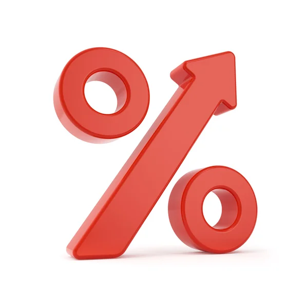 Growing Percentage Sign — Stock Photo, Image